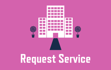 Request Service text and icon