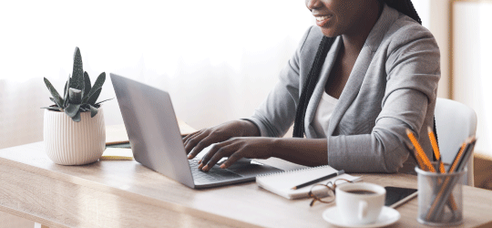 woman at computer