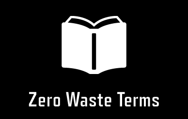 waste terms text and icon