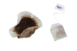 coffee filter and teabag